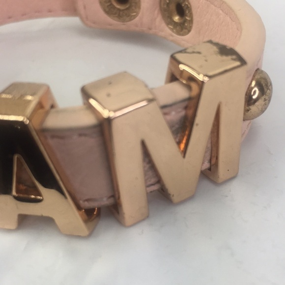 BCBG Generation rose gold DREAM pink leather bracelet - Picture 3 of 5